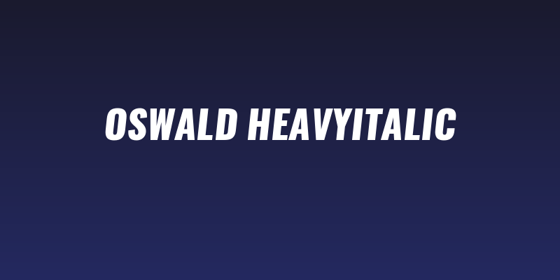 Oswald HeavyItalic Social Header