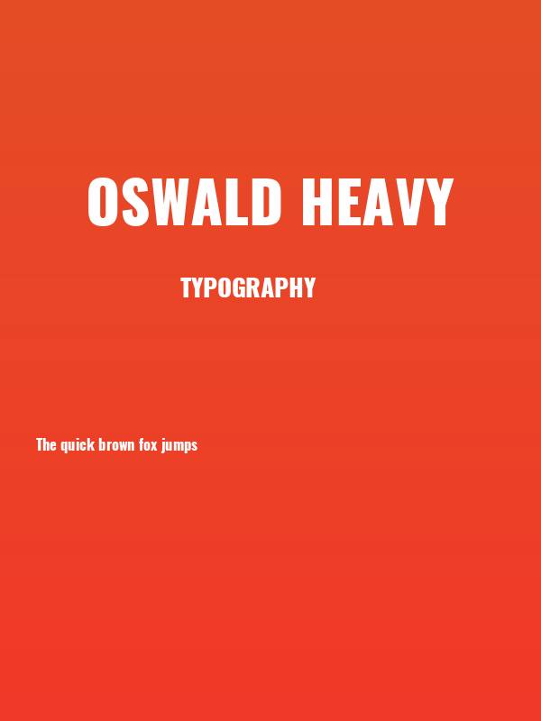 Oswald Heavy Poster