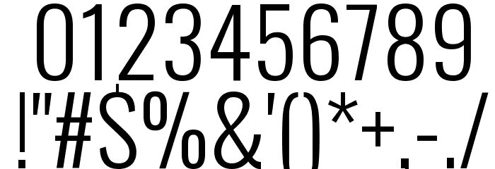 Oswald Light Font OTHER CHARS