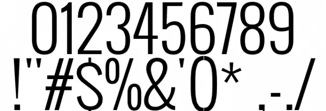 Oswald Light Font OTHER CHARS