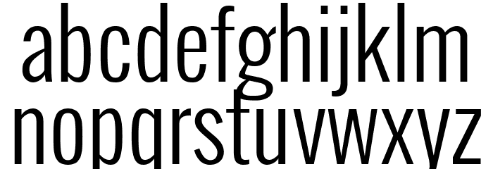 Oswald Light Font LOWERCASE