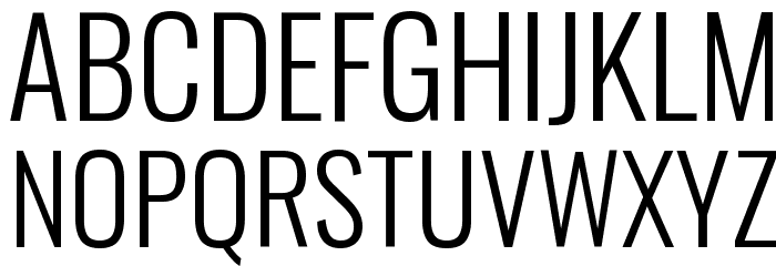 Oswald Light Font UPPERCASE