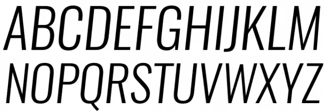 Oswald LightItalic Шрифта ВЕРХНИЙ