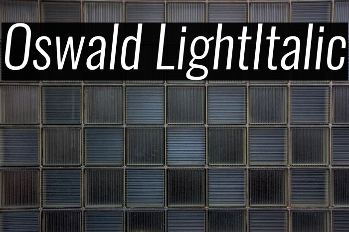 Oswald LightItalic Font examples