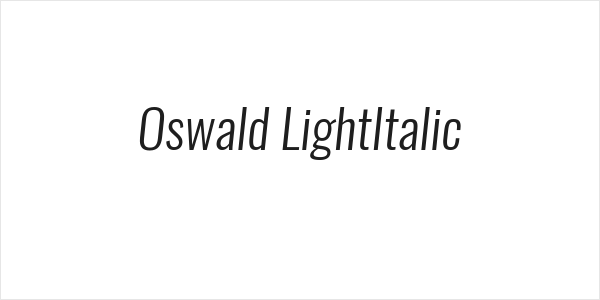 Oswald LightItalic Logo