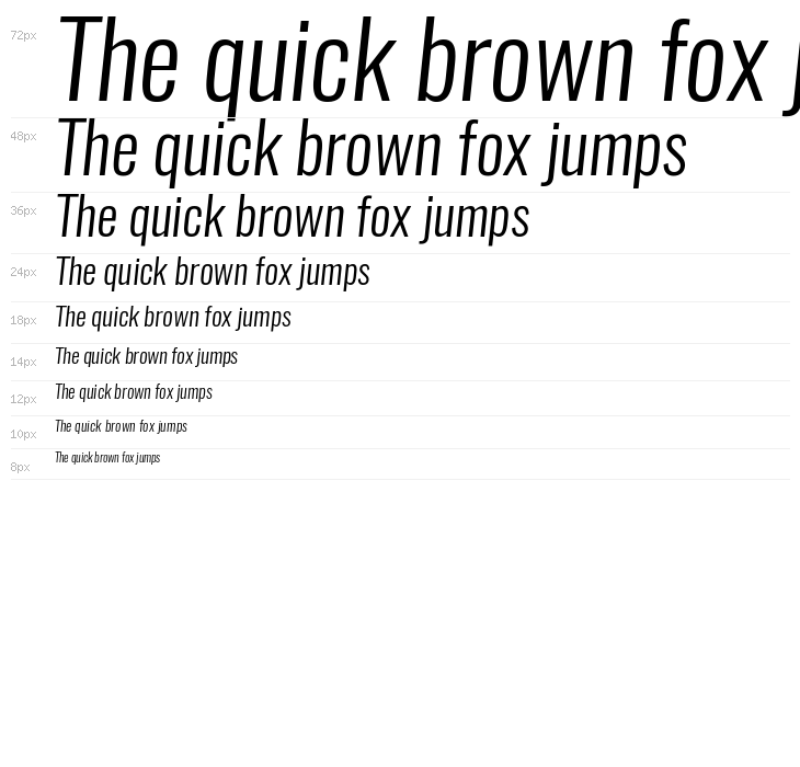 Oswald LightItalic Waterfall