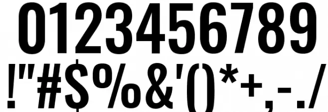 Oswald Medium Font OTHER CHARS