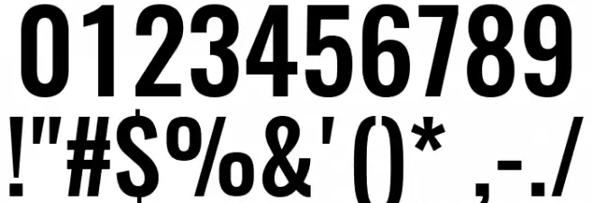 Oswald Medium Font OTHER CHARS