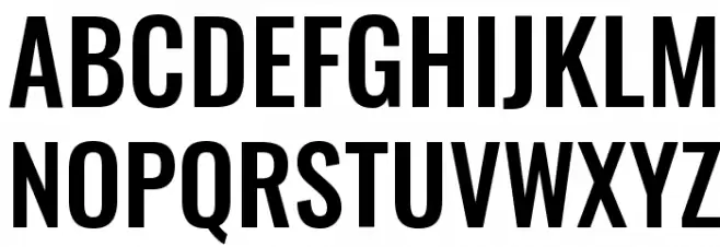 Oswald Medium フォント 大文字