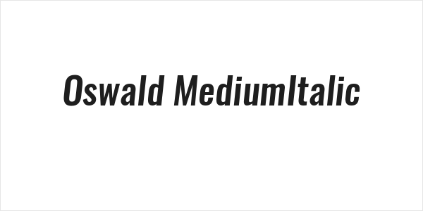 Oswald MediumItalic Logo