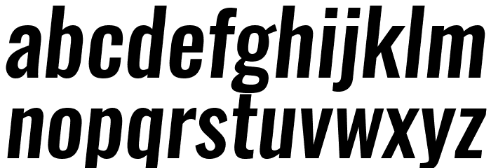 Oswald MediumItalic Font LOWERCASE