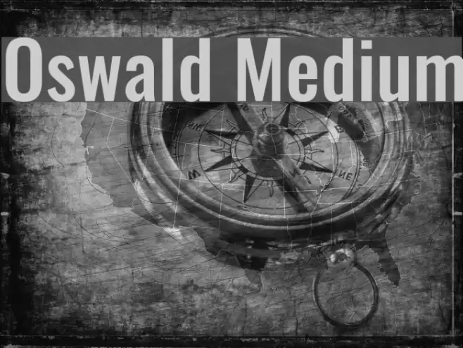 Oswald Medium Font examples