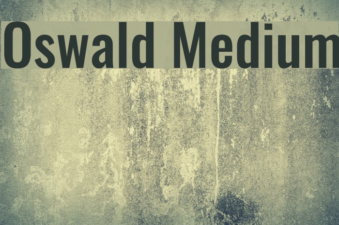 Oswald Medium Font examples