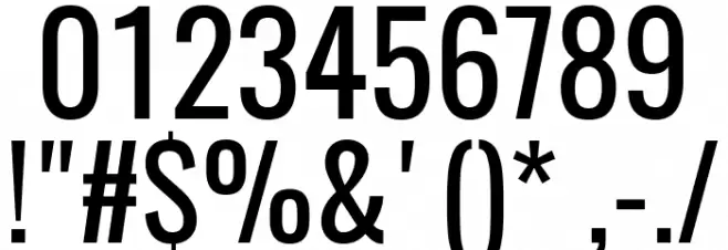 Oswald Regular Font OTHER CHARS