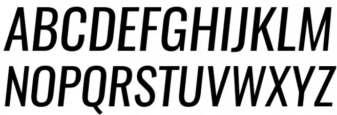 Oswald RegularItalic フォント 大文字