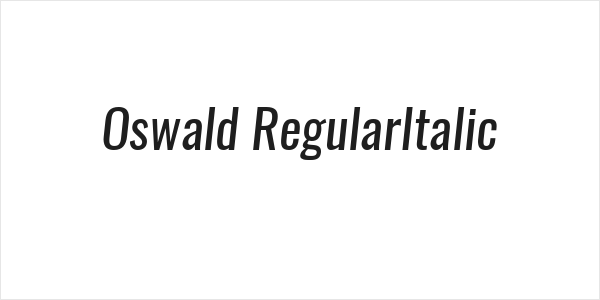 Oswald RegularItalic Logo