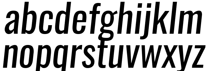 Oswald RegularItalic Font LOWERCASE