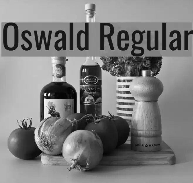 Oswald Regular Font examples