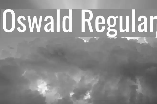 Oswald Regular Font examples