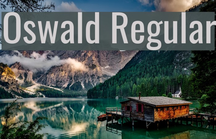 Oswald Regular Font examples