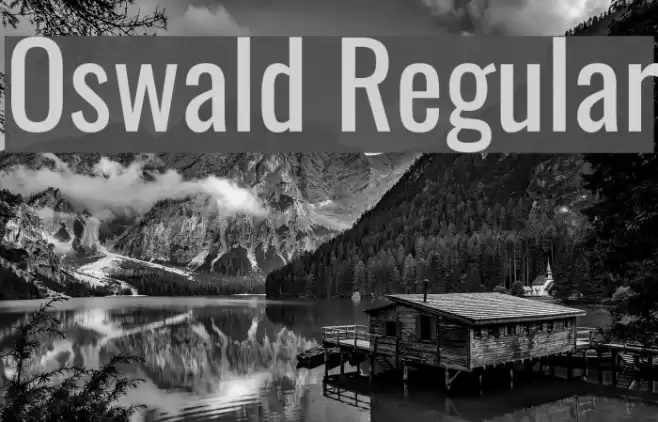 Oswald Regular Font examples