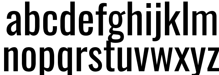 Oswald Regular Font LOWERCASE