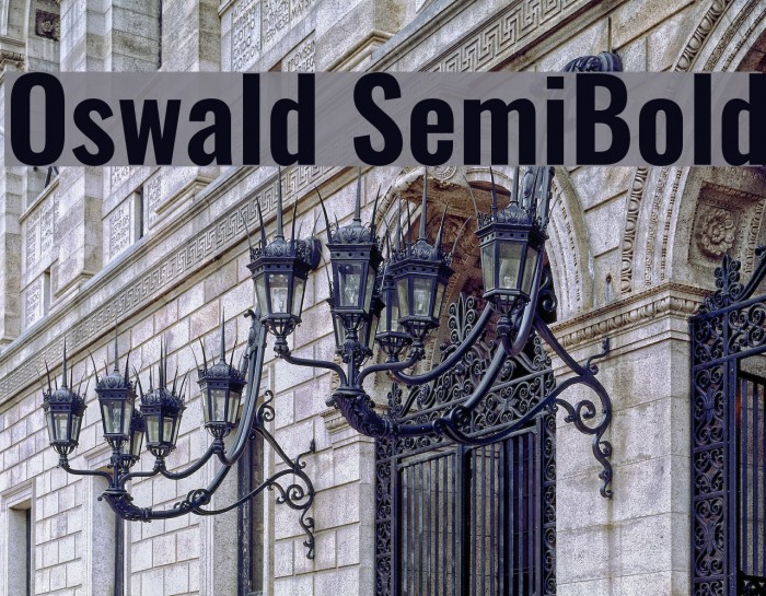 Oswald SemiBold Font examples