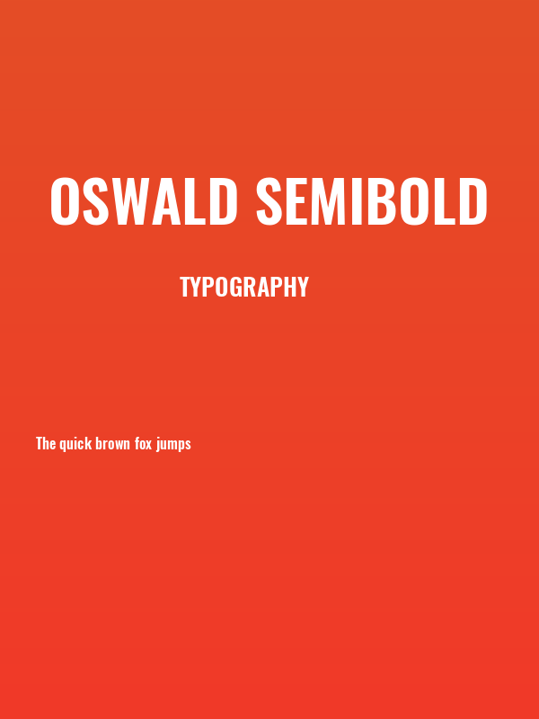 Oswald SemiBold Poster