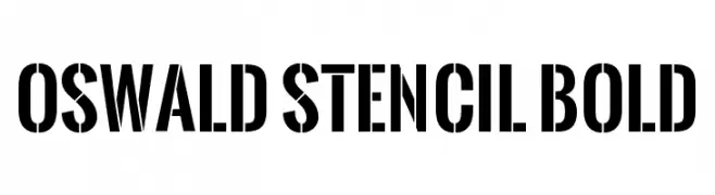 Oswald Stencil Bold  Frei Schriftart Herunterladen