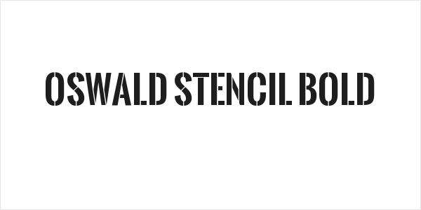 Oswald Stencil Bold Logo