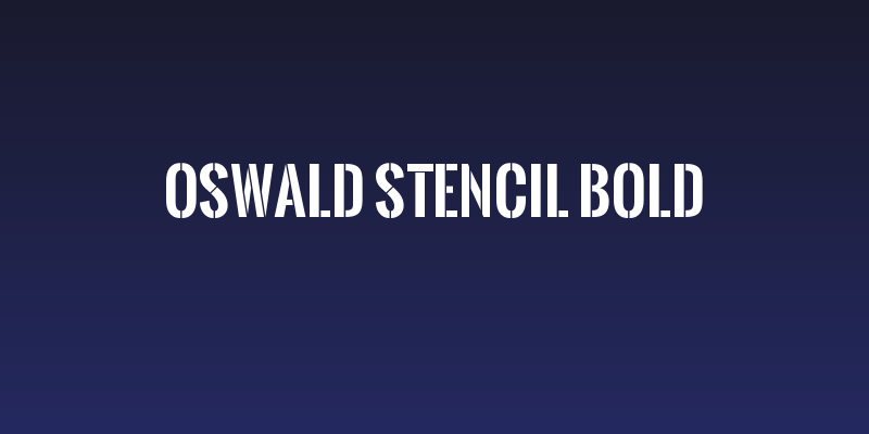 Oswald Stencil Bold Social Header