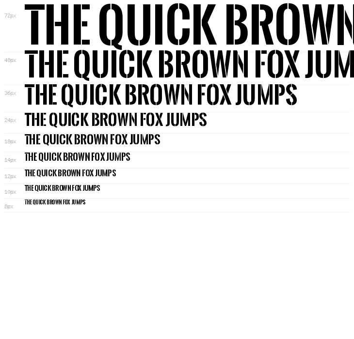 Oswald Stencil Bold Waterfall