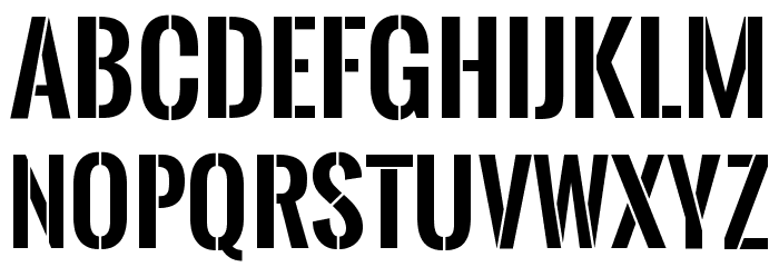 Oswald Stencil Bold Font LOWERCASE