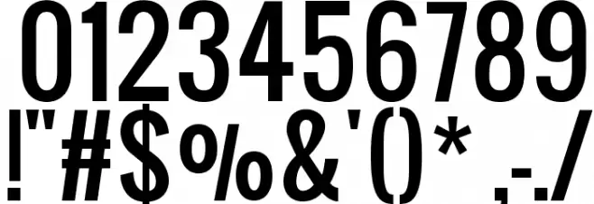 Oswald Font OTHER CHARS