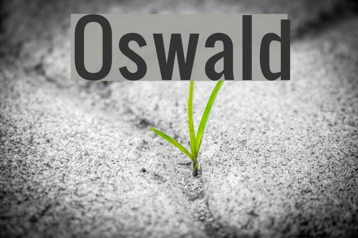 Oswald Font examples