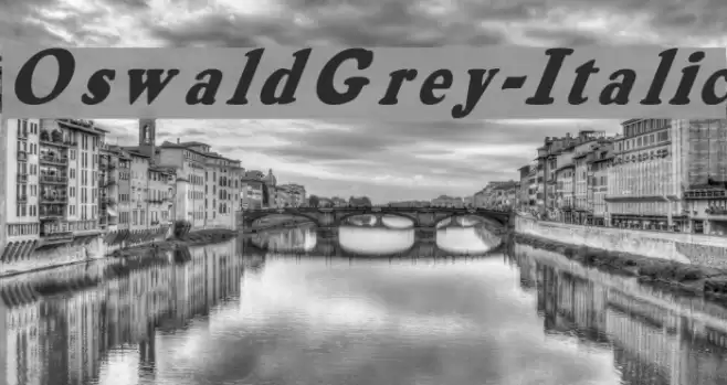OswaldGrey-Italic Font examples