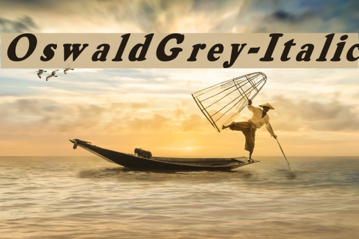 OswaldGrey-Italic フォント examples
