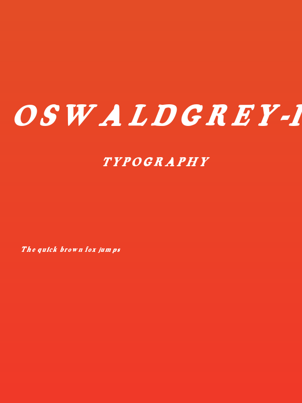 OswaldGrey-Italic Poster