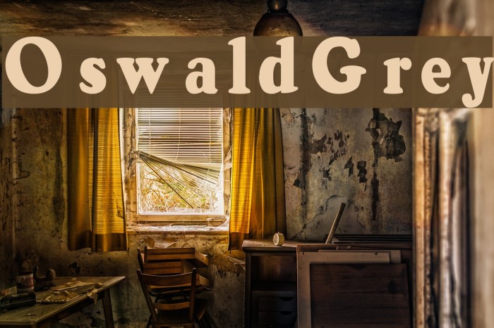 OswaldGrey Font examples