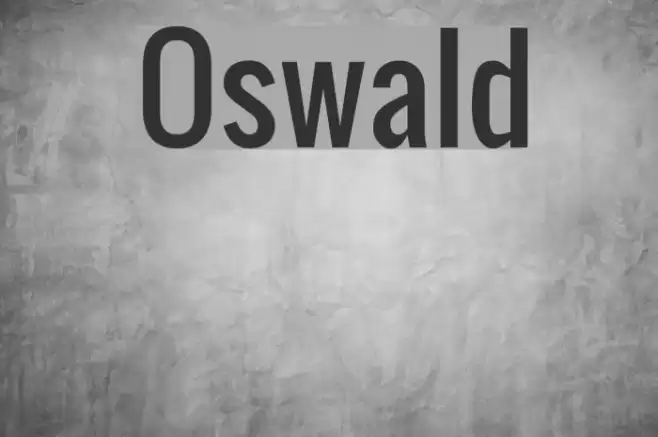 Oswald Font examples