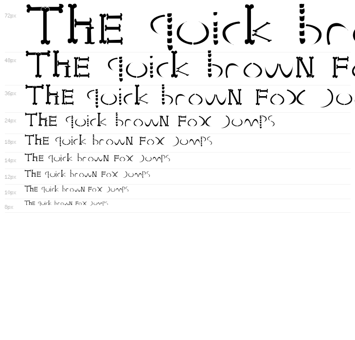 OTEditFont Waterfall