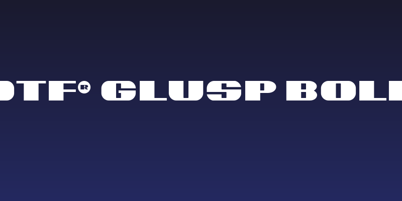 OTF® Glusp Bold Social Header