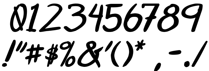 Otaku Rant Bold Italic Font OTHER CHARS