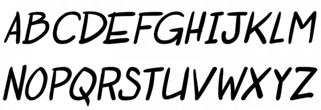 Otaku Rant Bold Italic Fuentes MAYÚSCULAS