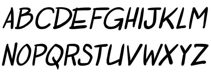 Otaku Rant Bold Italic Font LOWERCASE