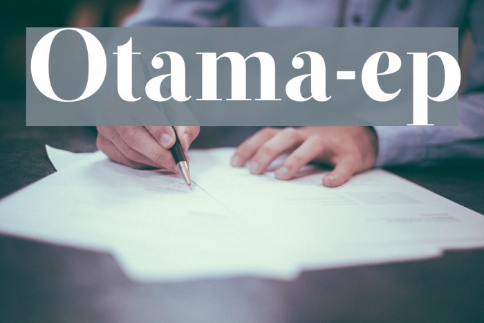 Otama-ep Font examples