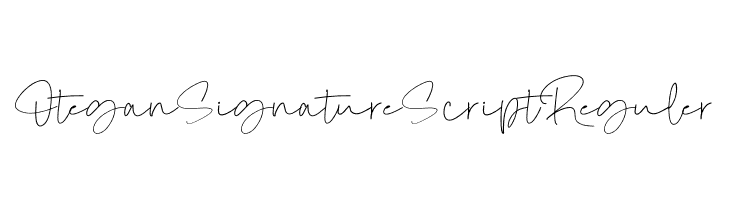 Otegan Signature Script Reguler  フリーフォントのダウンロード