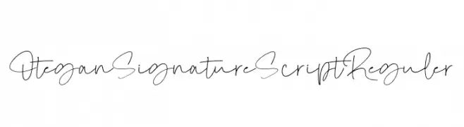 Otegan Signature Script Reguler  免费字体下载