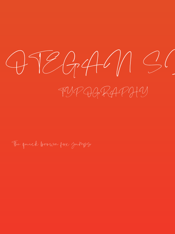 Otegan Signature Script Reguler Poster
