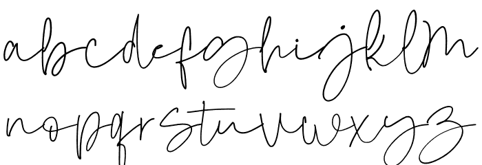 Otegan Signature Script Reguler Font LOWERCASE